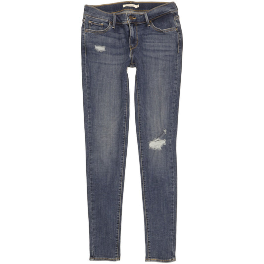 Levi's 710 Super Women Blue Skinny Slim Stretch Jeans W29 L32