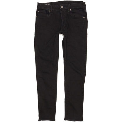 G-Star 3301 Men Black Straight Slim Stretch Jeans W32 L31