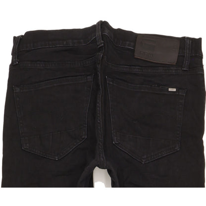 G-Star 3301 Men Black Straight Slim Stretch Jeans W32 L31