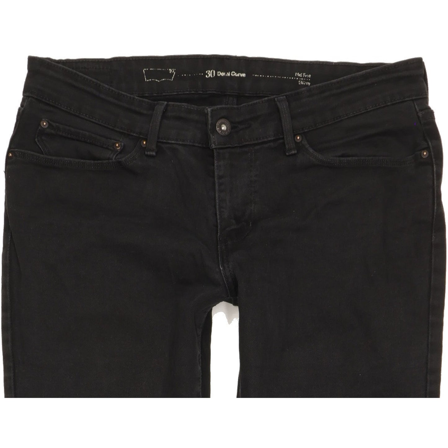 Levi's Demi Curve Women Black Skinny Slim Stretch Jeans W30 L33