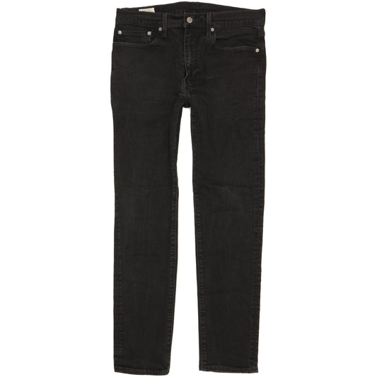 Levi's 502 Men Black Tapered Slim Stretch Jeans W34 L31