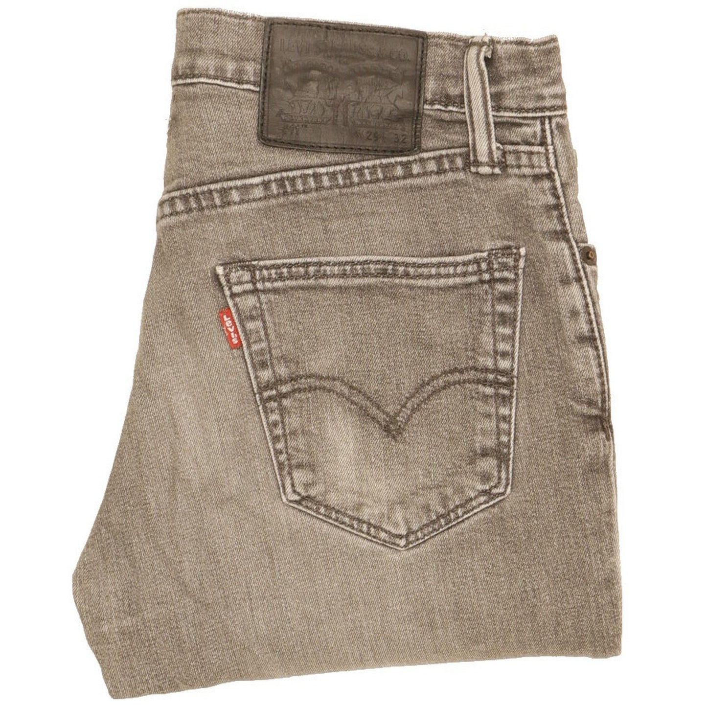 Levi's 511 Men Grey Straight Slim Stretch Jeans W29 L28