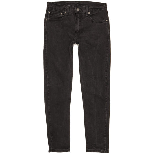 Levi's 512 Men Black Tapered Slim Stretch Jeans W32 L29