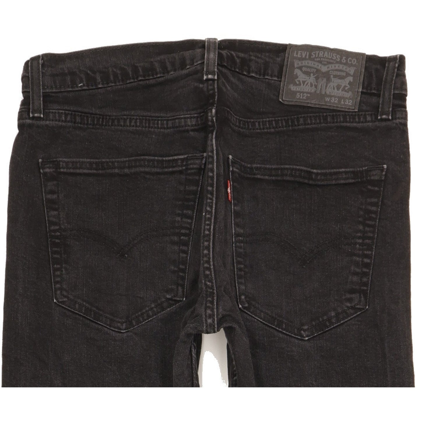 Levi's 512 Men Black Tapered Slim Stretch Jeans W32 L29