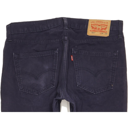 Levi's 511 Men Navy Straight Slim Stretch Jeans W34 L31