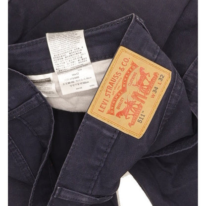 Levi's 511 Men Navy Straight Slim Stretch Jeans W34 L31
