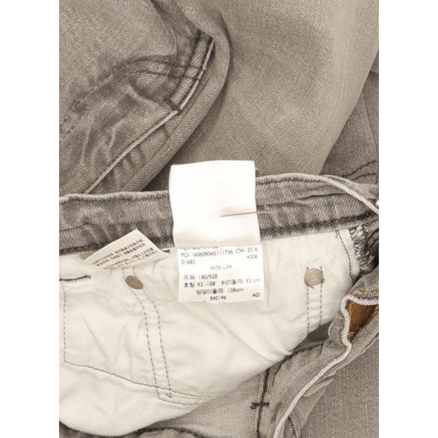 Levi's 511 Men Grey Straight Slim Stretch Jeans W35 L29