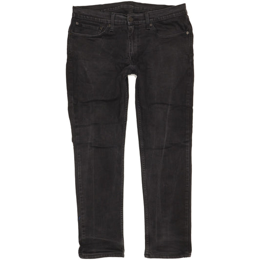 Levi's Men Black Straight Slim Stretch Jeans W34 L29