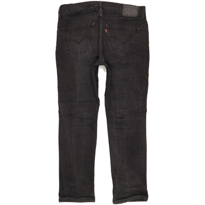 Levi's Men Black Straight Slim Stretch Jeans W34 L29