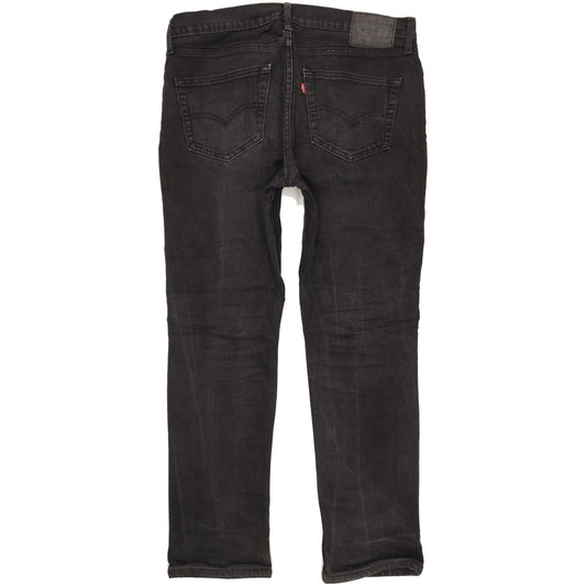 Levi's Men Black Straight Slim Stretch Jeans W34 L29