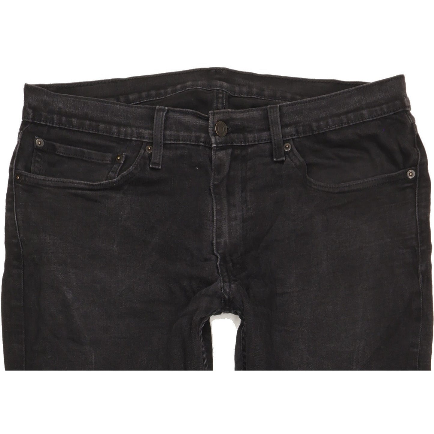 Levi's Men Black Straight Slim Stretch Jeans W34 L29