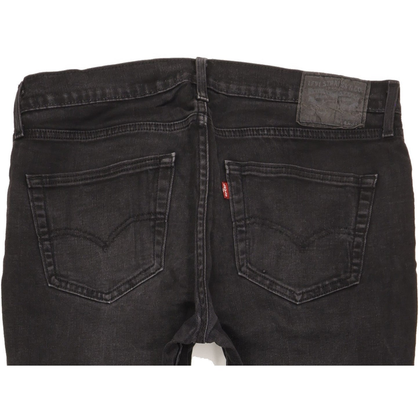 Levi's Men Black Straight Slim Stretch Jeans W34 L29