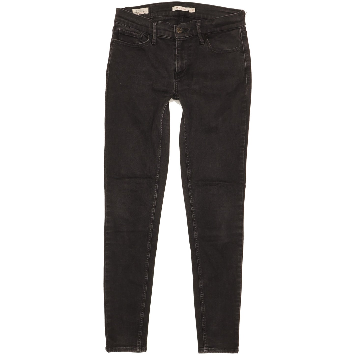 Levi's 710 Super Women Black Skinny Slim Stretch Jeans W29 L29