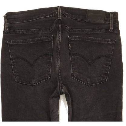 Levi's 710 Super Women Black Skinny Slim Stretch Jeans W29 L29