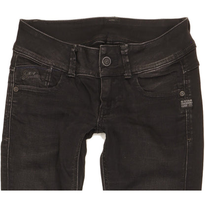 G-Star Lynn Women Black Skinny Slim Stretch Jeans W27 L30