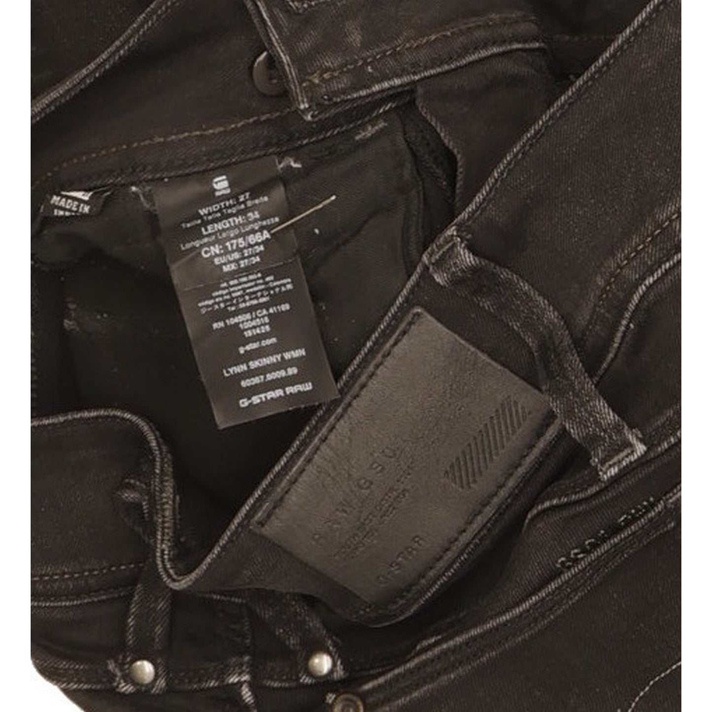 G-Star Lynn Women Black Skinny Slim Stretch Jeans W27 L30