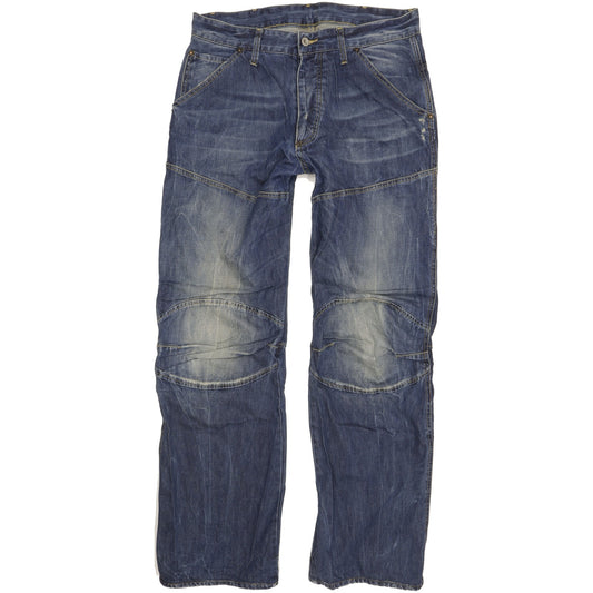 G-Star 5620 Men Blue Straight Loose Jeans W34 L33
