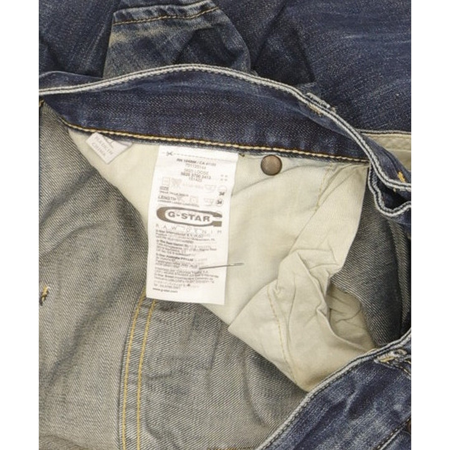 G-Star 5620 Men Blue Straight Loose Jeans W34 L33