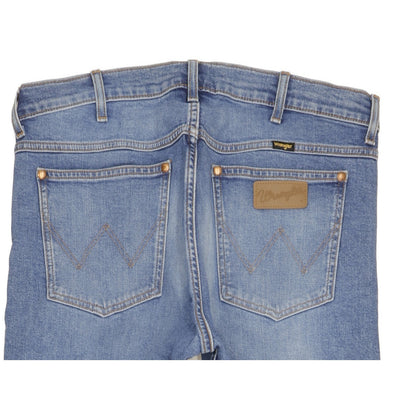 Wrangler Men Blue Straight Slim Stretch Jeans W34 L32