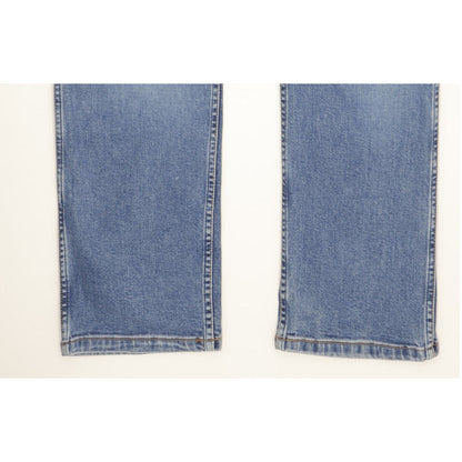 Wrangler Men Blue Straight Slim Stretch Jeans W34 L32