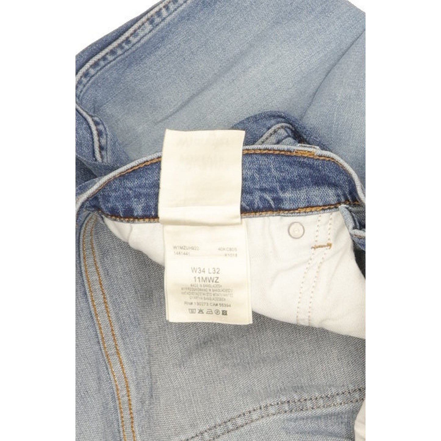 Wrangler Men Blue Straight Slim Stretch Jeans W34 L32
