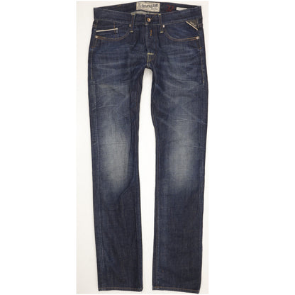Replay Waitom Men Blue Straight Regular Jeans W32 L36