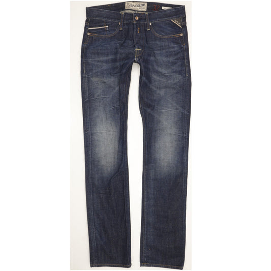 Replay Waitom Men Blue Straight Regular Jeans W32 L36