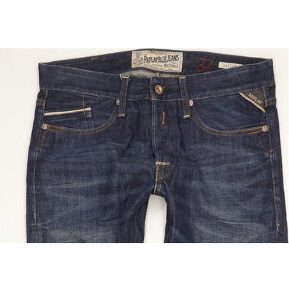 Replay Waitom Men Blue Straight Regular Jeans W32 L36