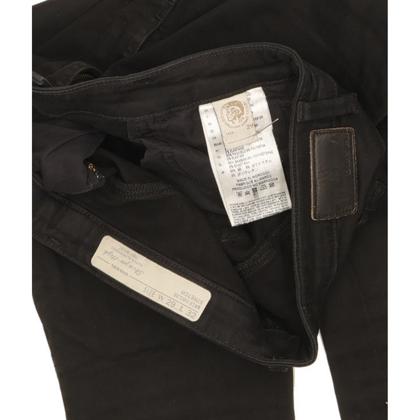 Diesel Skinzee Men Black Skinny Slim Stretch Jeans W29 L31