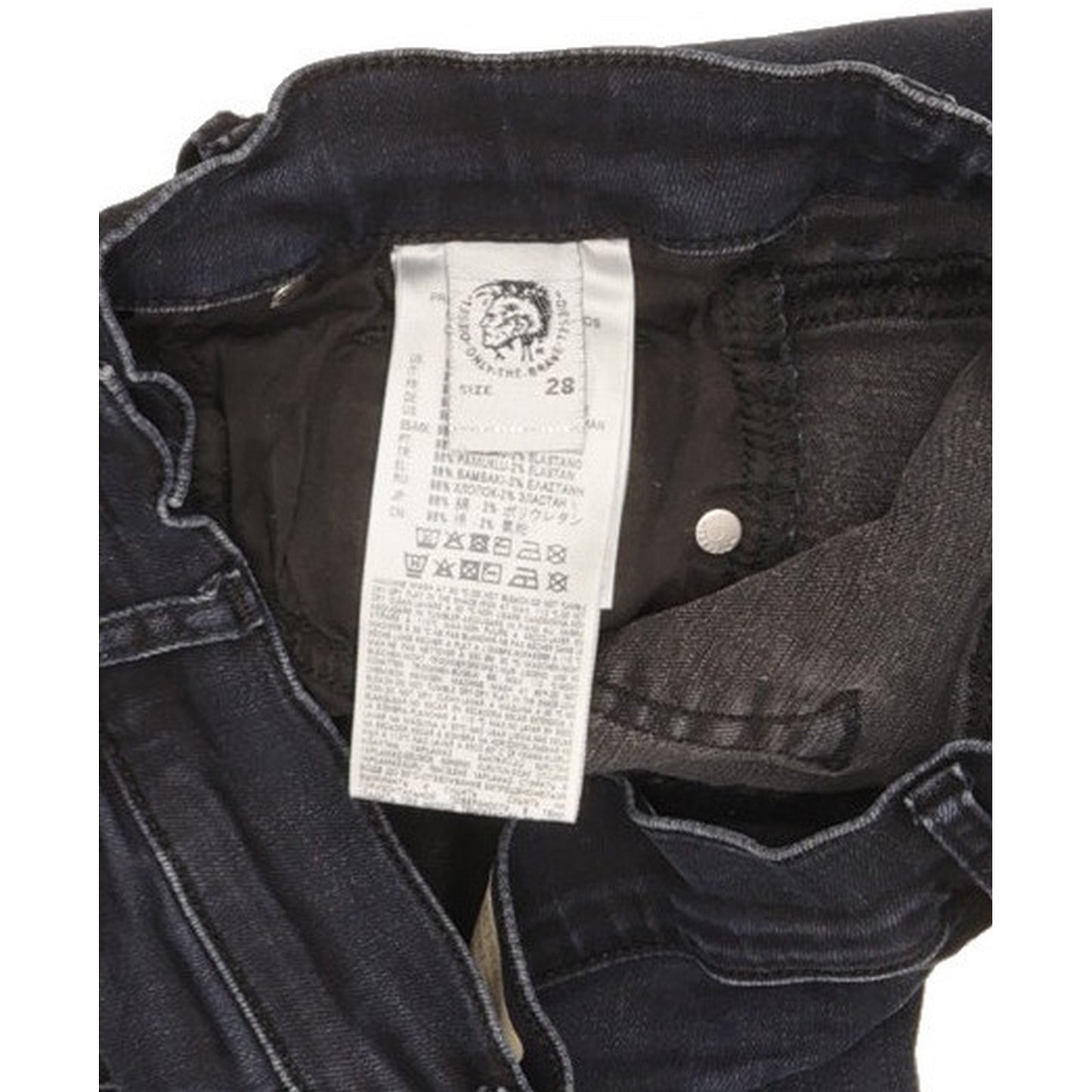 Diesel Sandy Women Navy Straight Slim Stretch Jeans W28 L30
