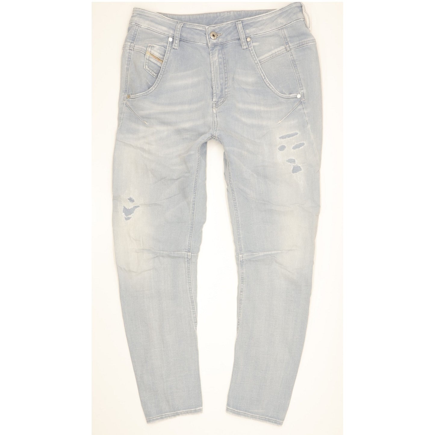 Diesel Fayza Blue Tapered Loose Boyfriend Stretch Jeans High Waisted W27 L28