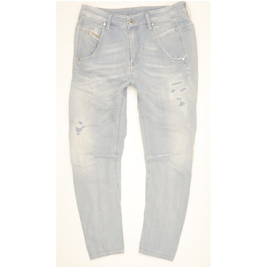Diesel Fayza Blue Tapered Loose Boyfriend Stretch Jeans High Waisted W27 L28