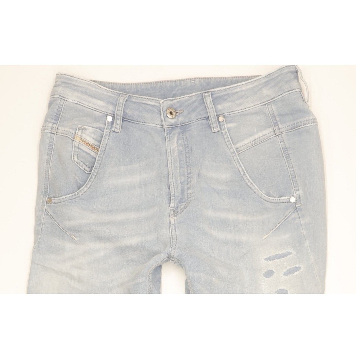 Diesel Fayza Blue Tapered Loose Boyfriend Stretch Jeans High Waisted W27 L28