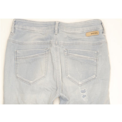 Diesel Fayza Blue Tapered Loose Boyfriend Stretch Jeans High Waisted W27 L28