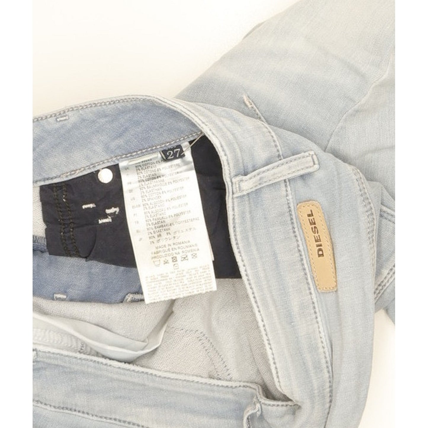 Diesel Fayza Blue Tapered Loose Boyfriend Stretch Jeans High Waisted W27 L28