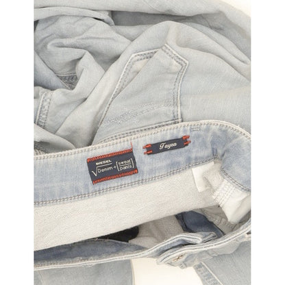 Diesel Fayza Blue Tapered Loose Boyfriend Stretch Jeans High Waisted W27 L28