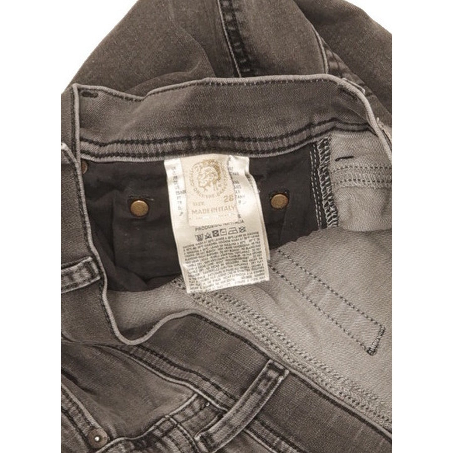 Diesel Tepphar Men Grey Tapered Slim Stretch Jeans W28 L30