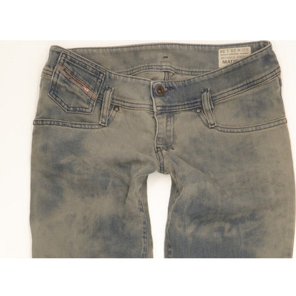 Diesel Matic Ankle Men Blue Tapered Slim Stretch Jeans W28 L34