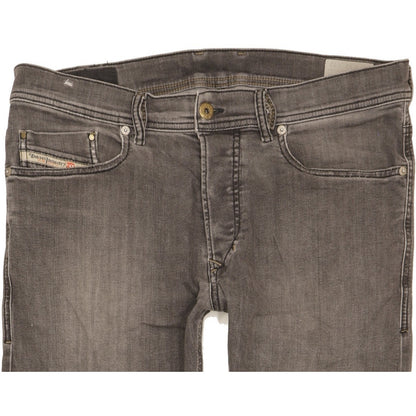 Diesel Tepphar Men Grey Tapered Slim Stretch Jeans W32 L30