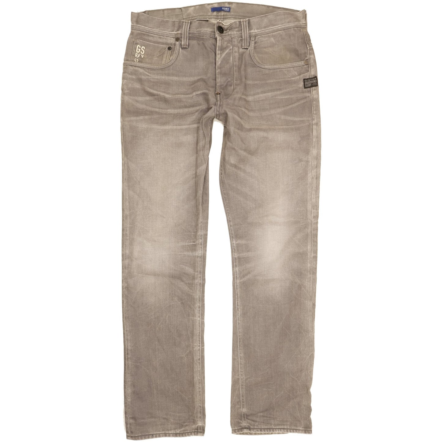 G-Star Attacc Men Grey Straight Regular Jeans W33 L32