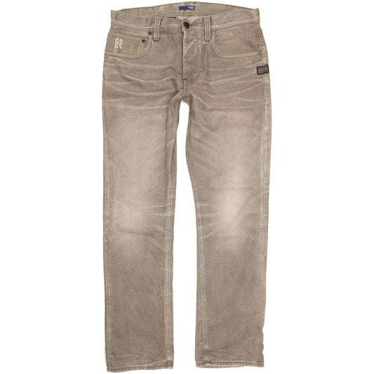 G-Star Attacc Men Grey Straight Regular Jeans W33 L32
