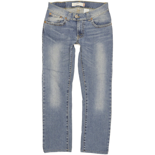 Levi's 542 Women Blue Straight Slim Stretch Jeans W28 L28