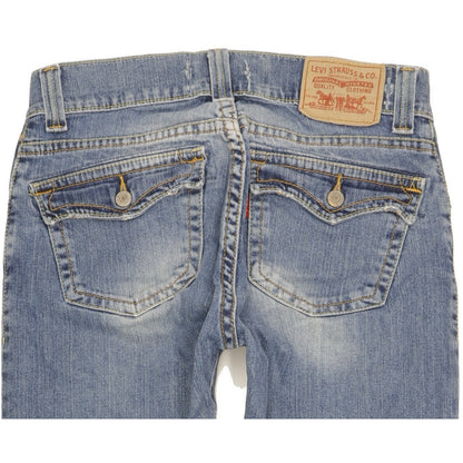 Levi's 542 Women Blue Straight Slim Stretch Jeans W28 L28