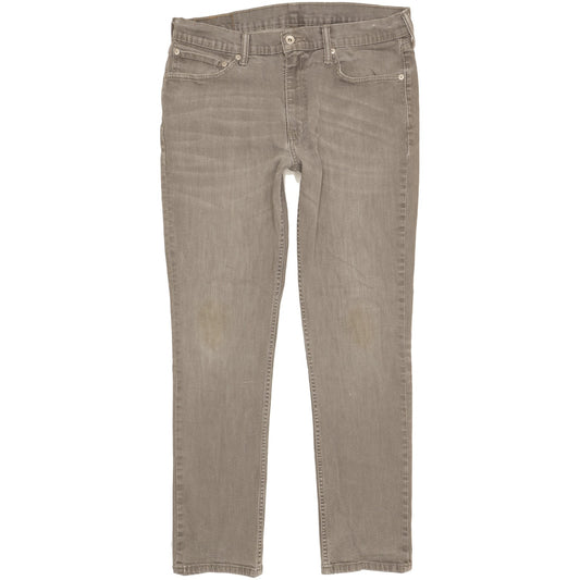 Levi's 511 Men Grey Straight Slim Stretch Jeans W36 L31