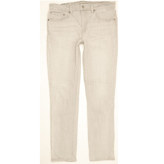 Levi's Men Grey Straight Slim Stretch Jeans W32 L31