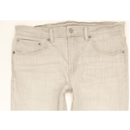 Levi's Men Grey Straight Slim Stretch Jeans W32 L31