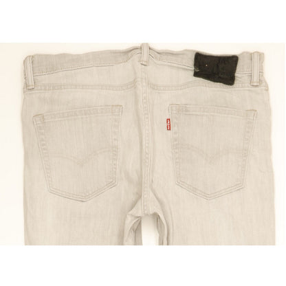 Levi's Men Grey Straight Slim Stretch Jeans W32 L31