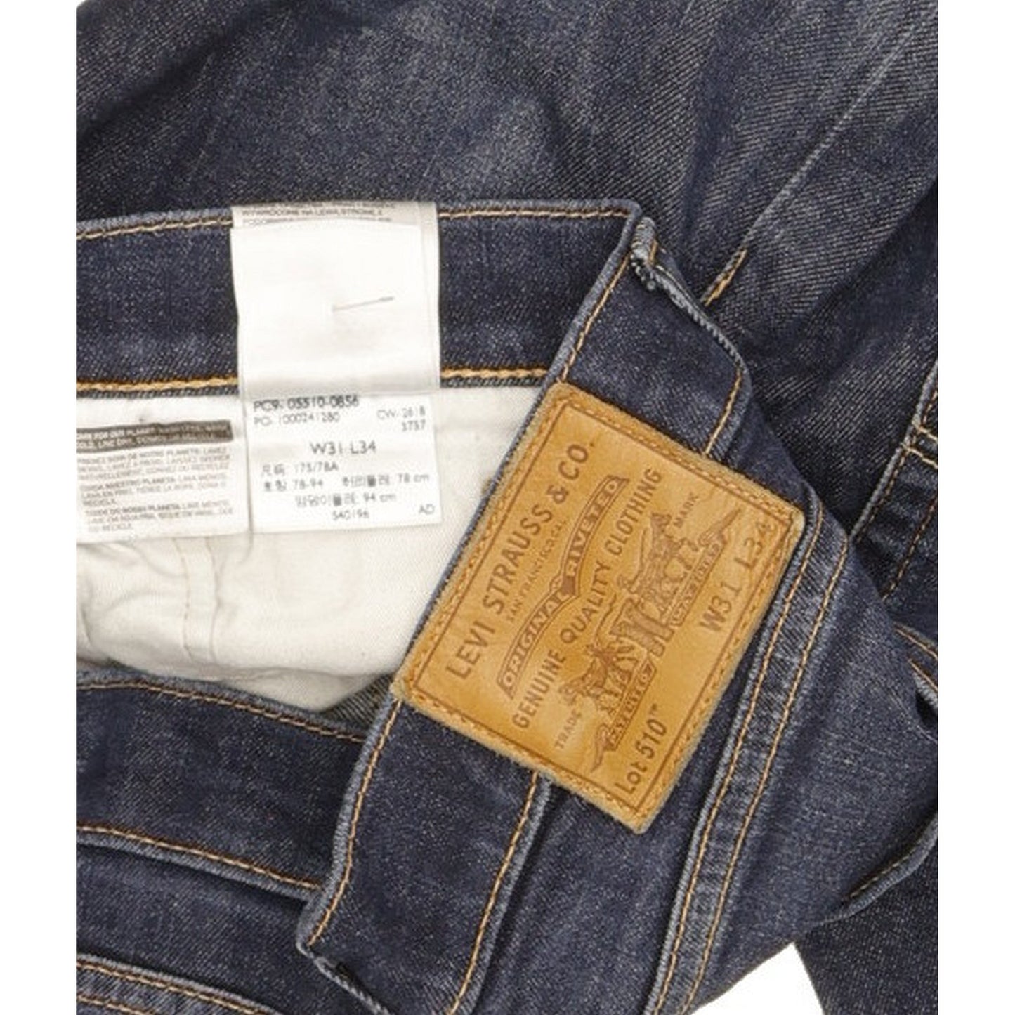 Levi's 510 Men Blue Skinny Slim Stretch Jeans W31 L32