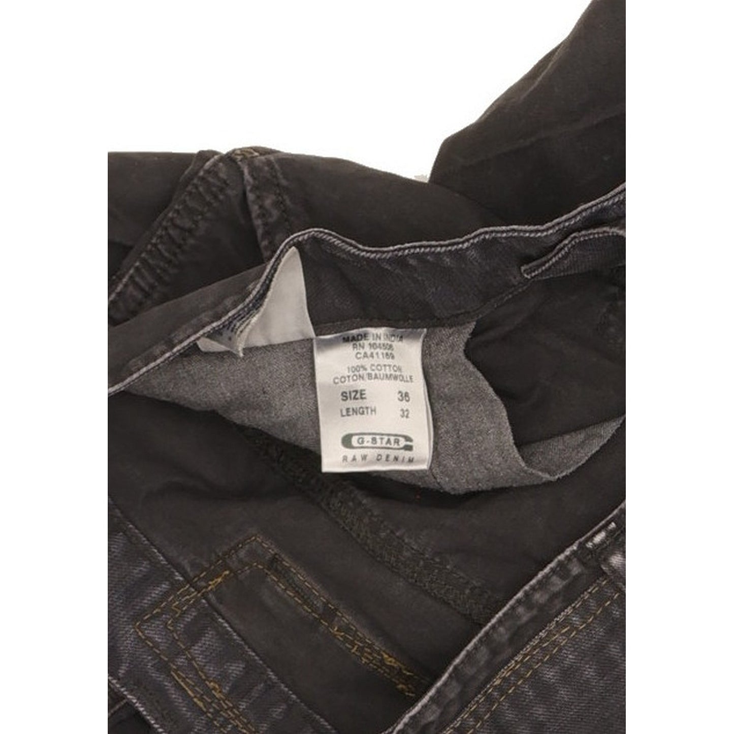 G-Star S.C. Concept Elwood Men Black Straight Regular Jeans W36 L32