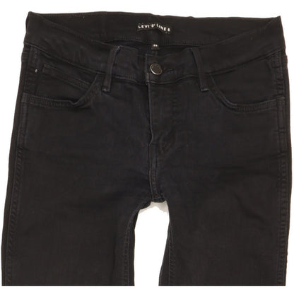 Levi's Line 8 Women Black Skinny Slim Stretch Jeans W26 L28